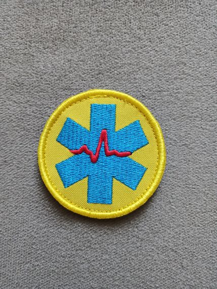 Шеврон медичний (кольоровий) 6см