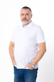 Футболка поло чоловіча Носи своє XXL Білий (p-16544-191423)