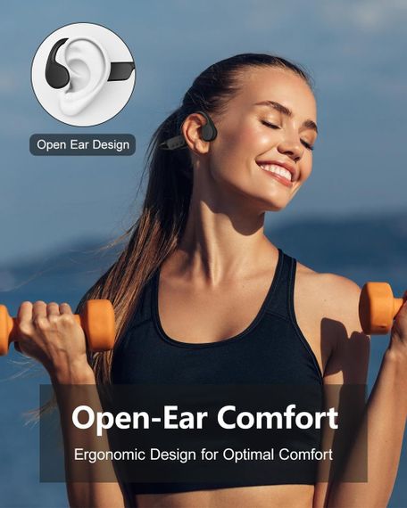 Кісткові навушники для плавання водонепроникні Open Ear IPX8 з MP3 плеєром 32GB, Bluetooth 5.3, спортивні відкритого типу | Зображення 7