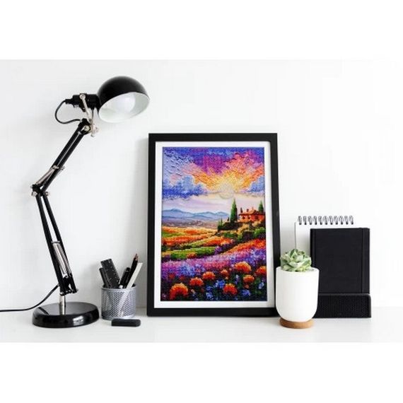 Набор для вышивания бисером "Вечереет над лугом" AB-938 на натуральном холсте | Зображення 5