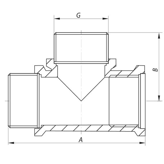Трійник 1/2'' ВНН Koer KF.T06FMM (KF0067) | Зображення 1