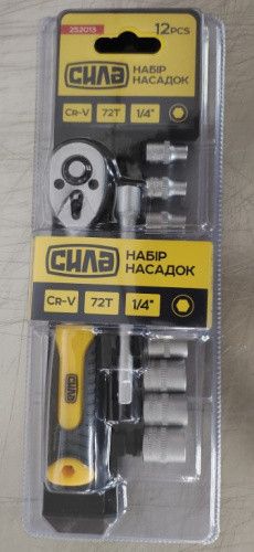 Набор насадок 72т CrV ¼ 12шт СИЛА