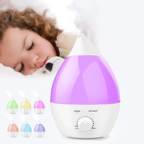 Увлажнитель воздуха на 1,3 л с LED подсветкой и регулятором Wild Wind Белый | Зображення 1