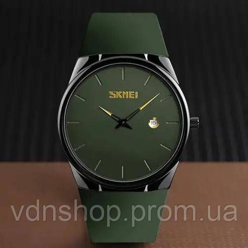 Годинники чоловічі в строгому стилі SKMEI, Стильні чорні чоловічі наручні годинники WR-77 | Зображення 8