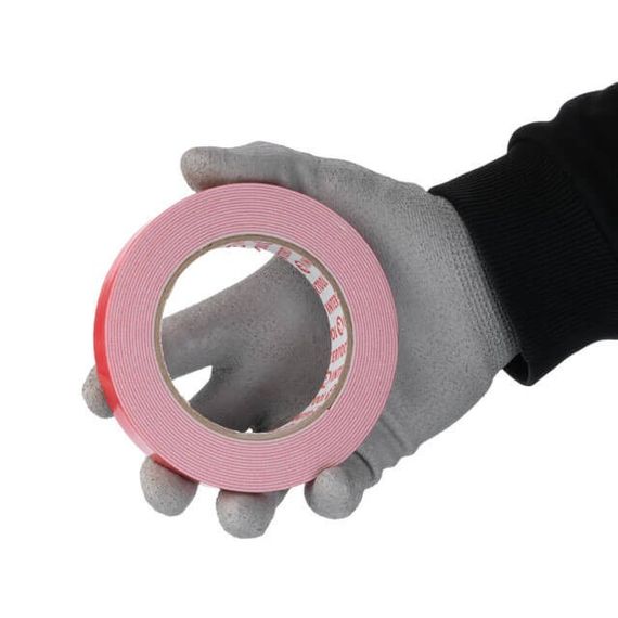 Стрічка клейка двостороння універсальна 5 м, 19*1 мм, біла, спінений поліетилен INTERTOOL KT-0814 | Зображення 2