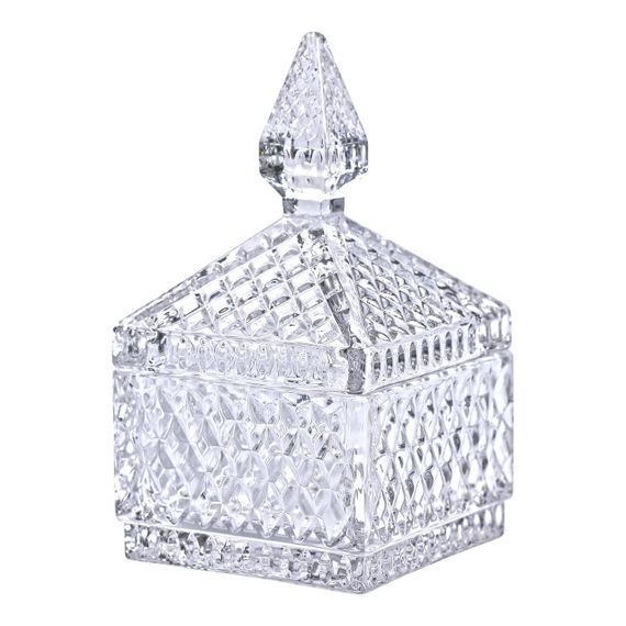 Цукерниця скляна з кришкою 8.5х8.5х15 см квадратна HP-YH-41 | Зображення 3