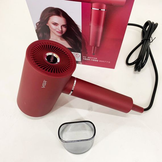 Професійний фен для волосся VGR V-431 потужністю 1600-1800 Вт із режимом холодного повітря. Колір: червоний | Зображення 9