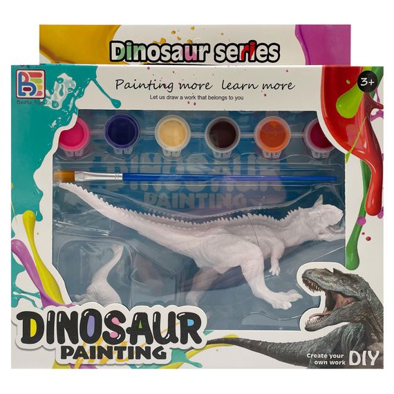 Набор для творчества Гипсовая раскраска "Dinosaur" T55-1(Dinosaur1) 2 фигурки, краски 6 цветов