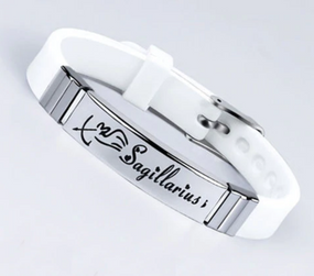 Силіконовий браслет Primo Zodiac - Sagittarius (Стрілець) - White