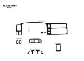 Накладки на панель (2002-2007) Титан для Mitsubishi Pajero Sport рр