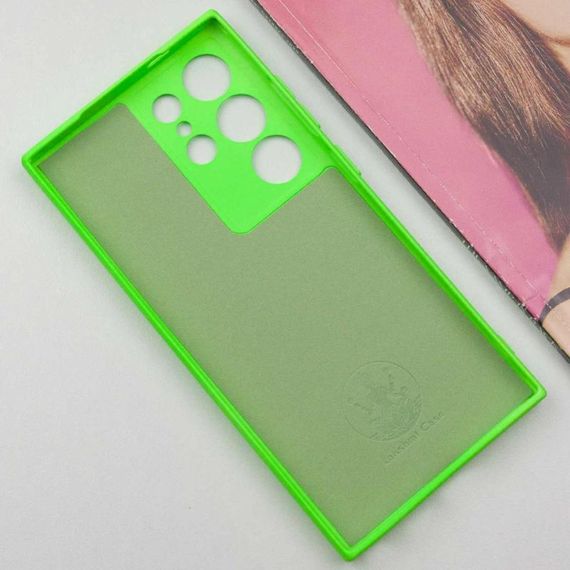 Чохол TPU GETMAN Liquid Silk Full Camera для Samsung Galaxy S24 Ultra Салатовий / Neon Green | Зображення 3
