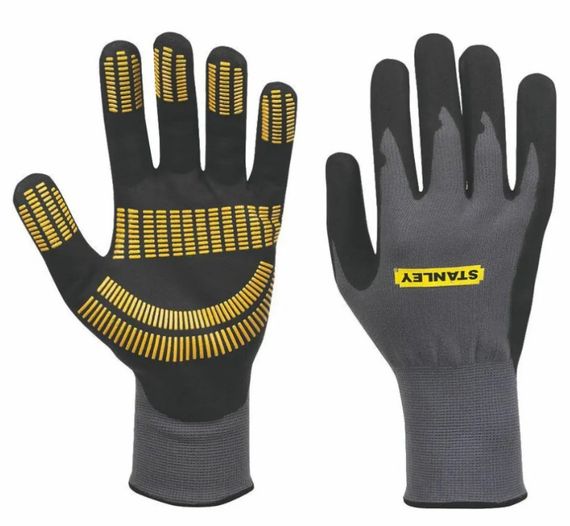 Рукавички Stanley універсальні, загального використання, нейлонові з покриттям нітрилом SY510M