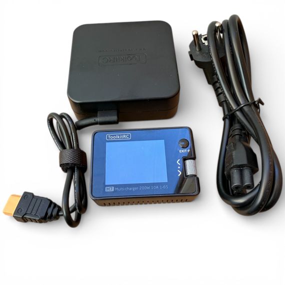 Зарядний пристрій ToolkitRC M7 200W 10A 1-6S з блоком живлення ToolkitRC ADP100 100W 20V/5А, XT60 | Зображення 1
