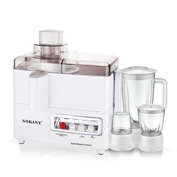 Кухонный комбайн с соковыжималкой и кофемолкой 4 в 1 блендер 800 Вт Sokany SK-03029 | Зображення 1