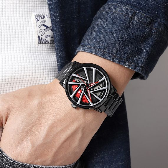 Чоловічий годинник Skmei 1990C Black Red-Silver | Зображення 2