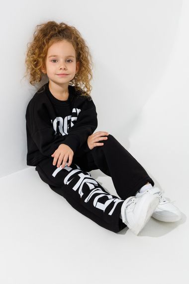 Костюм світшот+штани для дівчинки ANGELOS 7122 116 см Чорний shop (2000990722546) | Зображення 1