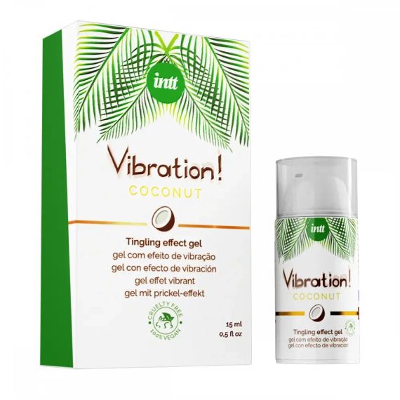 Рідкий вібратор Intt Vibration Coconut NEW 100% Vegan 15 мл Sex Aura