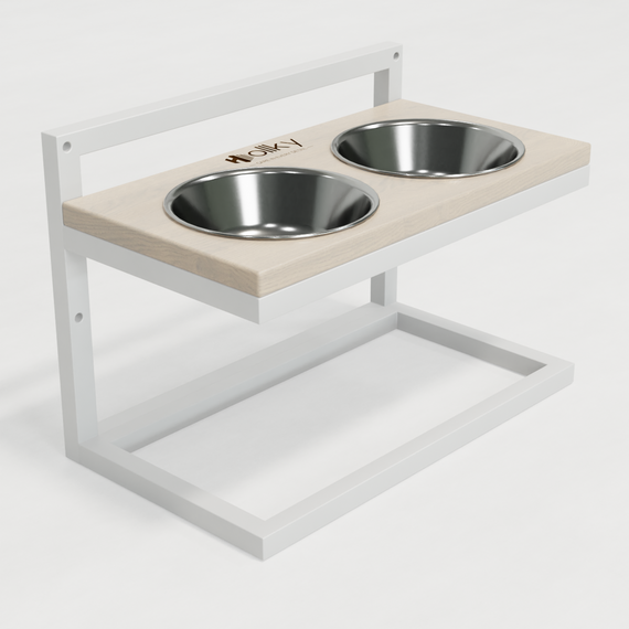 Миски на регульованій підставці для середніх собак Hollky Flex M (2 × 0.85 л) FM-422530-WHWH | Зображення 3