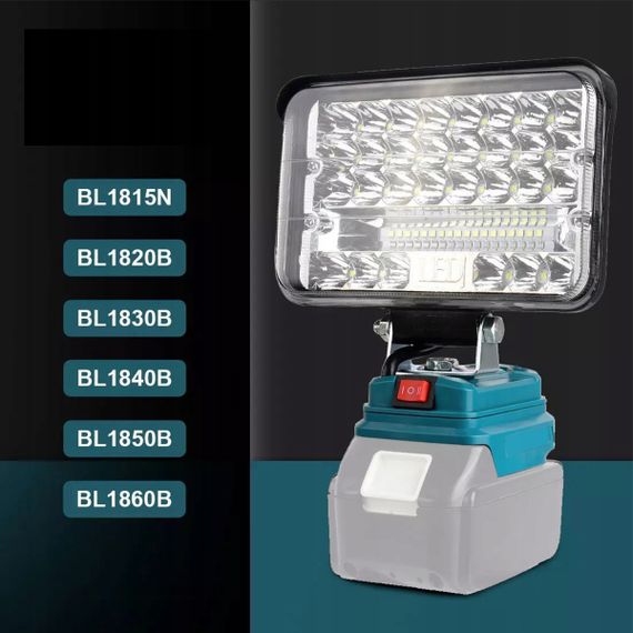 Акумуляторна лампа для Makita 18В PRO з акумулятором 60W 48LED | Зображення 2