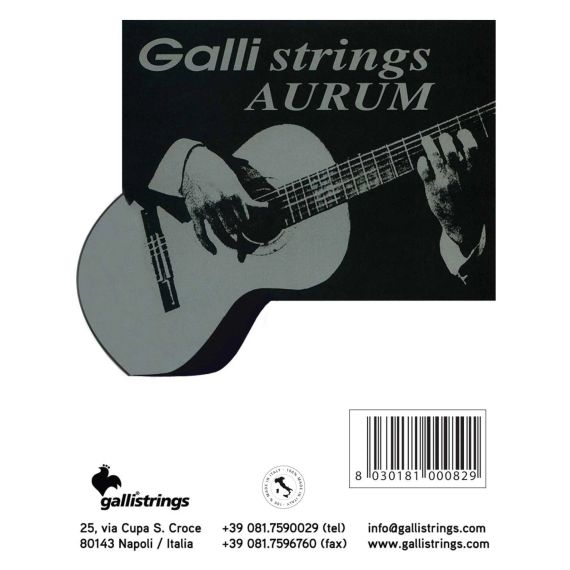 Струни для класичної гітари Gallistrings A126 (.030-.045), HARD, Black Nylon, 80/20 Bronze