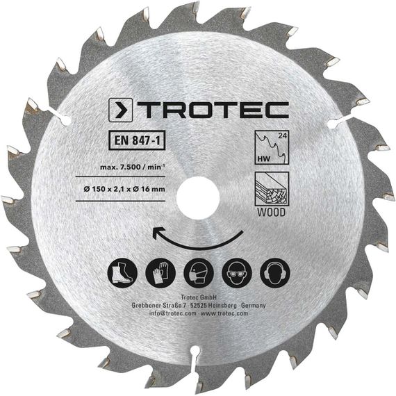 Диск пиляльний Trotec 150х16х2,1 HW24 Wood (3 шт) (6215001320) | Зображення 2