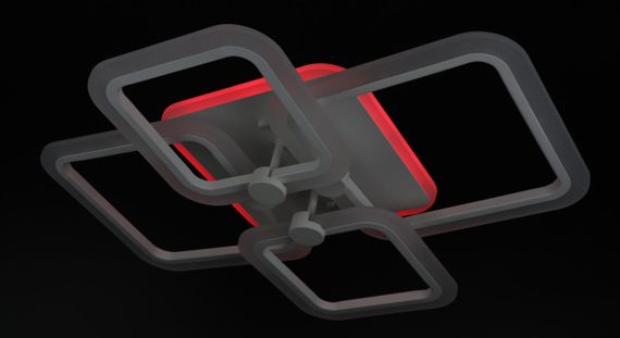 Люстра світлодіодна стельова LED світильник для квартири на стелю лед з пультом 25735 Білий 11х48х60 см. | Зображення 5