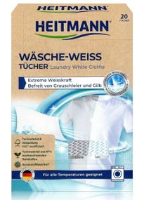 Відбілюючі серветки для прання Heitmann Wasche-Weiss Tucher 20 шт