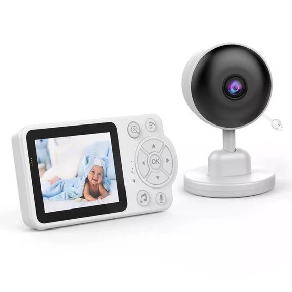Відеоняня C3 з екраном 2,8″ • Цифрова відеоняня C3 з IPC-камерою, нічним баченням, двостороннім зв’язком і датчиками мікроклімату