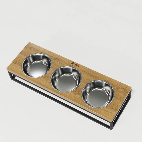 Миски на подставке для котов и маленьких собак Hollky Base Bar (3 × 0,45 л) Bar-54187-GRNT | Зображення 4