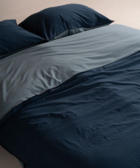 Постельное белье Limasso Stonewashed Essualte 200 х 220 см Akdeniz Mavisi - Dress Blue | Зображення 3