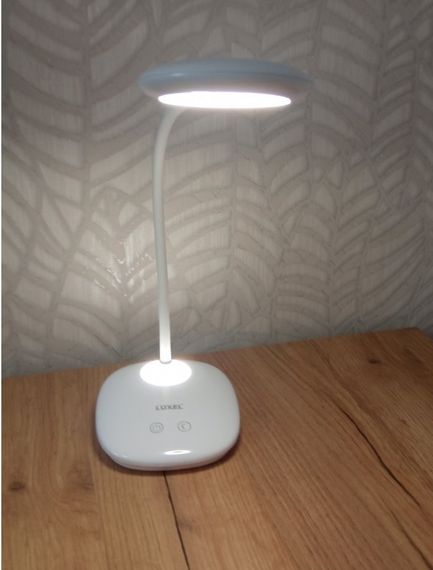Настольный аккумуляторный светодиодный светильник Luxel TL-04W, 6 Вт, USB, ночник, белый | Зображення 1