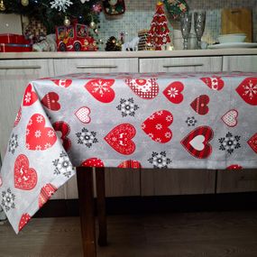 Скатертина SoundSleep 113493  110x140 (+-10 см)  бавовна, поліестер сірий