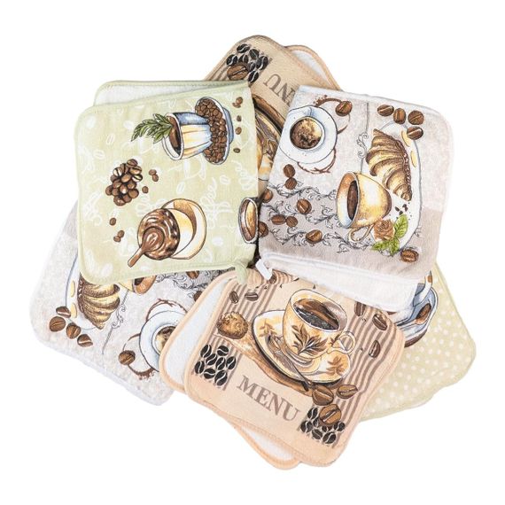 Набір кухонних рушників 3 шт 40x60 см Кава 1 HomeBrand | Зображення 3