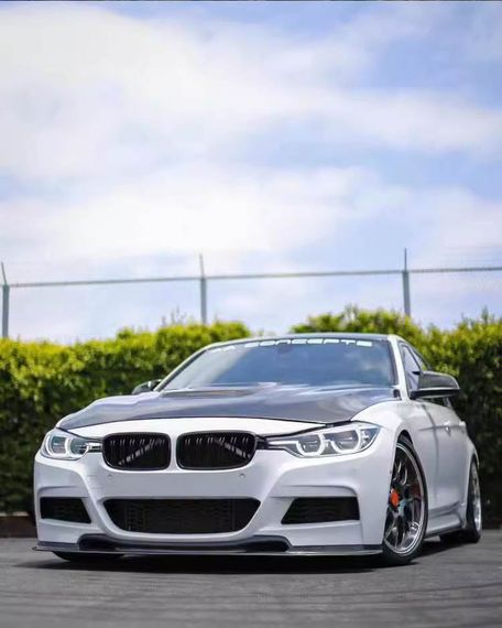 Накладка на передній бампер Lip V-Style (для F30 M-Sport, Карбон) для BMW 3 серія F-30/31/34 2012-2019 рр | Зображення 3