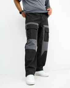 Штаны карго Лейкерс антрацит-черн S M