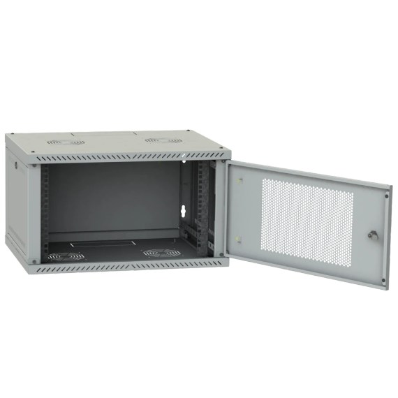 IPCOM 4U 600x350 двері перфорація (сіра) Шафа телекомунікаційна - Серверні шафи | Зображення 2