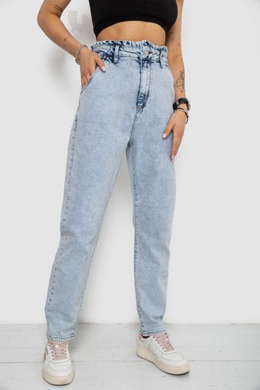 Джинси жіночі Mom's, колір блакитний, 182R2271 | Зображення 2