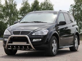 Кенгурятник WT003 (нерж) для SsangYong Action 2006-2024 гг