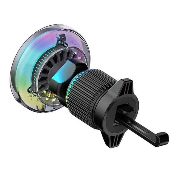 Автотримач з БЗП WIWU CH-324 Aurora Qi2 15W (air outlet) Black | Зображення 1