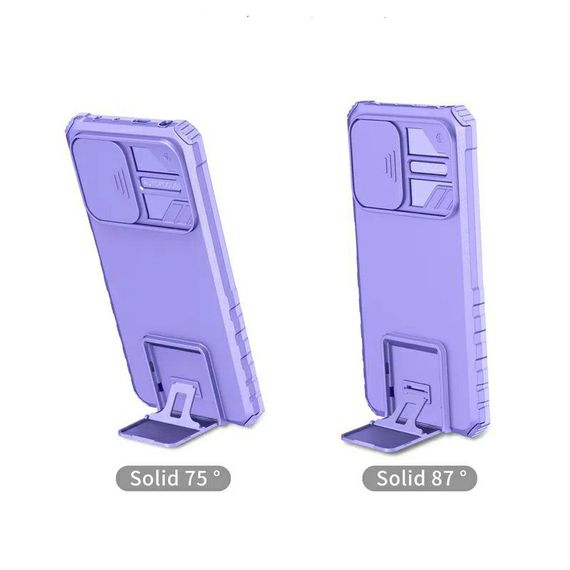 Чохол Kickstand із захистом камери для Xiaomi Redmi Note 12 4G колір Фіолетовий | Зображення 1