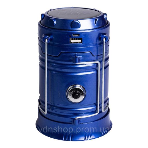 Фонарь кемпинговый аккумуляторный подвесной USB 9×20 см туристический подвесной фонарь 36Вт Синий HP-DT-1 | Зображення 4