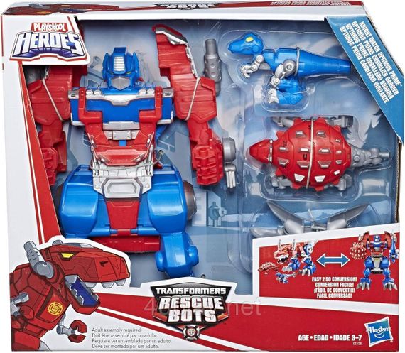 Трансформер Оптимус Прайм динозавры Оригинал Transformers Rescue Bots Knight Watch Optimus Prime