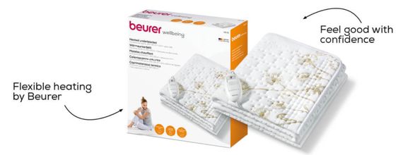 Електропростирадло Beurer , 150х80см, 60Вт, 3 режими, бавовна, фліс, білий (UB_33) | Зображення 7