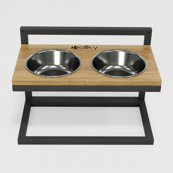 Миски на регулируемой подставке для средних собак Hollky Flex M (2 × 0.85 л) FM-422530-GRNT | Зображення 5