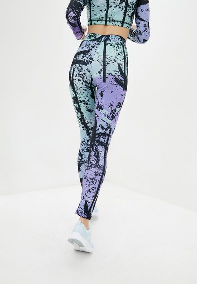 Спортивные леггинсы 4Profi с принтом "Тропик" зеленый/фиолет размер S дайвинг  15872 | Зображення 3