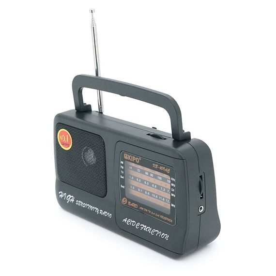Радіоприймач KIPO KB-408, FM радіо, AUX, корпус пластмас, Black, BOX | Зображення 1