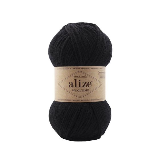 Alize Wooltime, чорний 60
