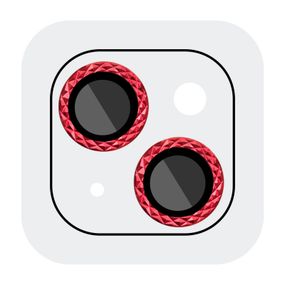 Захисне скло Metal Shine на камеру (в упак.) для Apple iPhone 15 (6.1") / 15 Plus (6.7") Червоний / Red