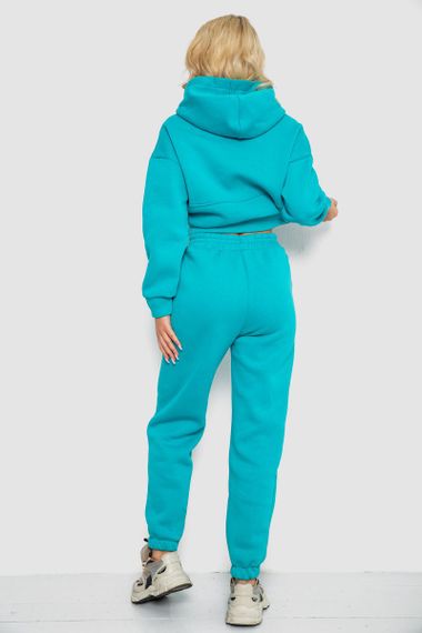 Спортивный костюм женский на флисе  -уценка, цвет бирюзовый, 247R10765-U-42 | Зображення 3