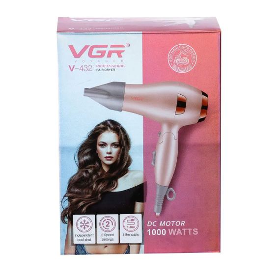 Фен для волосся VGR HPV432 з концентратором 1000 Вт Рожевий | Зображення 4